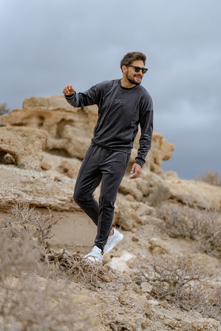 Bluza welurowa GRAPHITE man