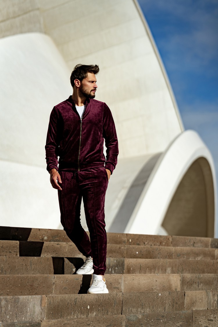 Bomberka welurowa CLARET man